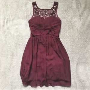 Maroon Red Homecoming Prom Party Dress